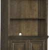 Tia 78 Inch Classic 3 Tier Rubberwood Bookcase 2 Door Cabinet Oak Brown By Casagear Home BM280386