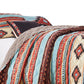Linda 3 Piece King Quilt Set Tribal Pattern Diamond Design Multicolor By Casagear Home BM280407