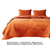Ahab 2 Piece Velvet Twin Quilt Set Diamond Quilting Design Orange By Casagear Home BM280411