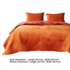 Ahab 3 Piece Velvet Full Quilt Set Diamond Quilting Design Orange By Casagear Home BM280412