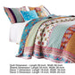 Sama 5 Piece Reversible Full Quilt Set Floral Print Patterns Multicolor By Casagear Home BM280415