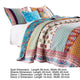 Sama 5 Piece Reversible Full Quilt Set Floral Print Patterns Multicolor By Casagear Home BM280415