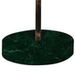 26 Inch Modern Accent Table Round Tray Top Dark Green Marble Base Brown By Casagear Home BM280465