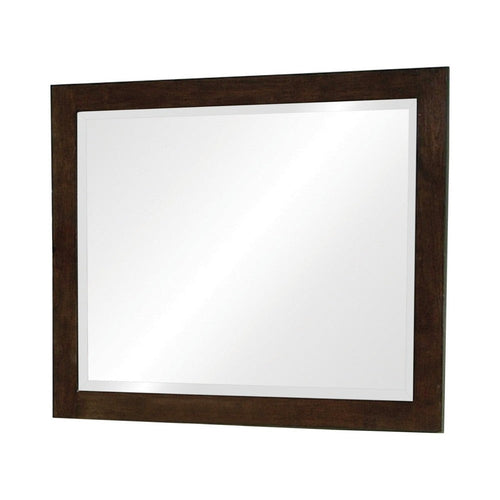 Mirror | 40" | Portrait | Solid Wood Frame | Cappuccino Brown