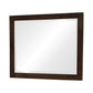 40 Inch Solid Wood Modern Mirror, Portrait, Framed, Cappuccino Brown By Casagear Home