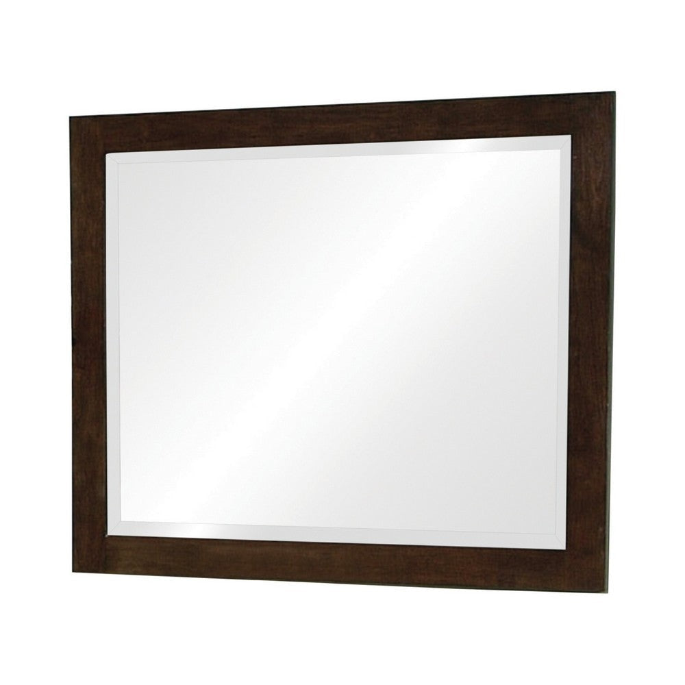 Mirror | 40" | Portrait | Solid Wood Frame | Cappuccino Brown