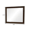 40 Inch Solid Wood Modern Mirror Portrait Framed Cappuccino Brown By Casagear Home BM280469