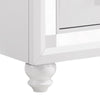 Pia 27 Inch Modern Nightstand 2 Drawers Mirrored Trim Felt Lined White By Casagear Home BM280477