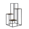 Display Shelf | 50" | 4 Tier | Metal Frame | Brown, Black