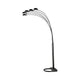 Floor Lamp | 92" | 5 Dome Shades | Dimmer | Black