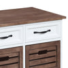 39 Inch Modern Storage Bench 3 Drawers Bar Handles Wood White Brown By Casagear Home BM280506