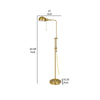 58 Inch Metal Floor Lamp Adjustable Height Chain Switch Antique Brass By Casagear Home BM280512