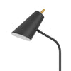 66 Inch Metal Floor Lamp Adjustable Cone Shade Wood Base Dark Bronze By Casagear Home BM280515