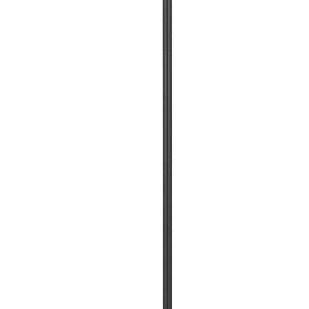 66 Inch Metal Floor Lamp Adjustable Cone Shade Wood Base Dark Bronze By Casagear Home BM280515