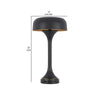 Emma 22 Inch Modern Desk Lamp 2 USB 1Type C Charging Port Dark Bronze By Casagear Home BM280522