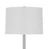 Charlie 61 Inch Modern Floor Lamp Wood Table 1 USB Glossy White Brown By Casagear Home BM280525