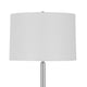 Charlie 61 Inch Modern Floor Lamp Wood Table 1 USB Glossy White Brown By Casagear Home BM280525