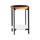 Accent Table | 24" | Round Marble Shelf | White, Brown