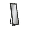 Floor Mirror | 63" | Portrait | Rhinestone Inlay | Cheval | Black