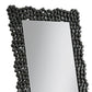 63 Inch Classic Portrait Floor Mirror Rhinestone Inlay Cheval Black By Casagear Home BM282016