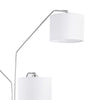 84 Inch Modern Floor Lamp Three Drum Shades Marble Base White Silver By Casagear Home BM282024