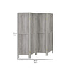 70 Inch Modern 4 Panel Folding Screen Room Divider Rustic Gray Wood Finish By Casagear Home BM282035