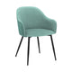 Dining Chair | 23" | Curved Back | Polyester | Metal Legs | Teal