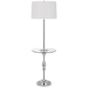 Ava Floor Lamp | 61" | Glass Tray Table | USB Port | Chrome