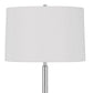 Ava 61 Inch Modern Floor Lamp Glass Tray Table 1 USB Port Glossy Chrome By Casagear Home BM282145
