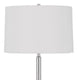 Ava 61 Inch Modern Floor Lamp Glass Tray Table 1 USB Port Glossy Chrome By Casagear Home BM282145