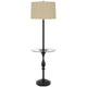 Ava Floor Lamp | 61" | Glass Tray Table | USB Port | Dark Bronze