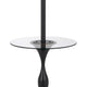 Ava 61 Inch Modern Floor Lamp Glass Tray Table 1 USB Port Dark Bronze By Casagear Home BM282146