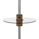61 Inch Modern Floor Lamp Glass Tray Table 1 USB Port Antique Silver By Casagear Home BM282147
