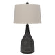 Table Lamp | 29" | Ceramic Body | Textured | Charcoal Black