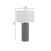 29 Inch Accent Table Lamp Set of 2 Tall Cylinder Ball Finial Accent Gray By Casagear Home BM282155
