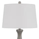 29 Inch Accent Table Lamp Set of 2 Elegant Tapered Glass Base Slate Gray By Casagear Home BM282159