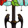 22 Inch Classic Table Lamp Bird Art Stained Glass Shade Antique Bronze By Casagear Home BM282168