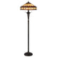 Xia Floor Lamp | 61" | Tiffany Style | Glass Shade | Antique Bronze