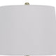 23 Inch Set of 2 Ceramic Accent Table Lamp Hammered Base White Gold By Casagear Home BM282183