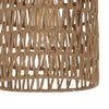 8 Inch Dia. Pendant Ceiling Light Fixture Rope Woven Shade Brown Chrome By Casagear Home BM282186