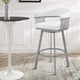 Oliver Counter Stool | 25" | Swivel | Faux Leather | White