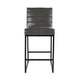 Vinn 26 Inch Modern Counter Stool Channel Tufted Vegan Faux Leather Gray By Casagear Home BM282985