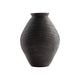 Dale Polyresin Vase | 17" | Tightly Ribbed Texture | Antique Brown