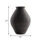 Dale 17 Inch Round Polyresin Vase Tightly Ribbed Texture Antique Brown By Casagear Home BM283063