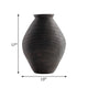 Dale 17 Inch Round Polyresin Vase Tightly Ribbed Texture Antique Brown By Casagear Home BM283063