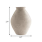 Dale 17 Inch Round Polyresin Vase Tightly Ribbed Texture Antique Beige By Casagear Home BM283065