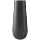 Fin 18 Inch Cylindrical Metal Vase, Subtly Textured Antique Blackened Brown By Casagear Home