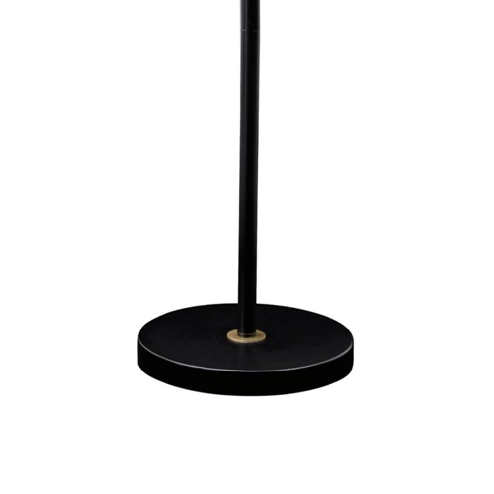 58 Inch Classic Metal Floor Lamp Adjustable Shade Height Gold Black By Casagear Home BM283118