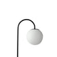 63 Inch Modern Metal Floor Lamp Frosted Glass Globe Shade Black White By Casagear Home BM283119