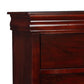 Liam 48 Inch 5 Drawer Wood Tall Dresser Chest Molded Trim Cherry Brown By Casagear Home BM283194